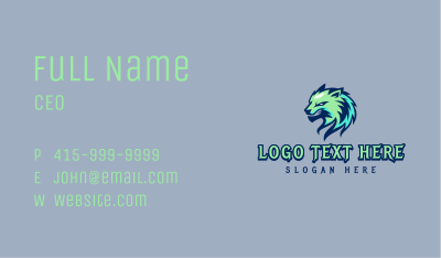 Esport Gamer Wolf Business Card Image Preview