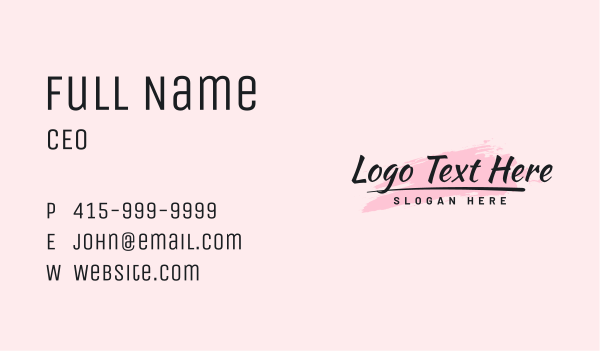 Beauty Cosmetics Wordmark Business Card Design Image Preview