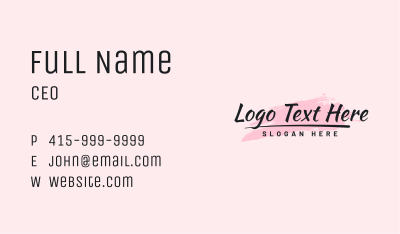 Beauty Cosmetics Wordmark Business Card Image Preview