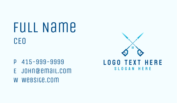 Pressure Washer House Business Card Design Image Preview