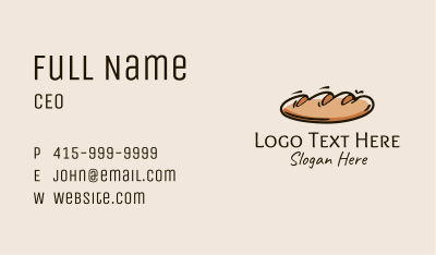 Fresh Bread Loaf  Business Card