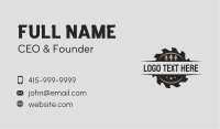 Wood Saw Emblem  Business Card Image Preview