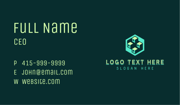 Digital Software Cube Business Card Design Image Preview