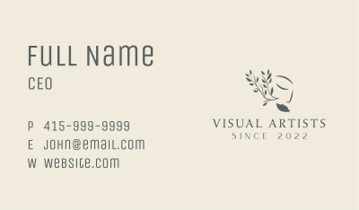 Leaf Branch Woman Beauty Business Card Image Preview