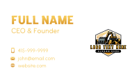 Excavator Backhoe Machinery Business Card Design