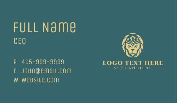 Luxury Royal Lion Business Card Design Image Preview