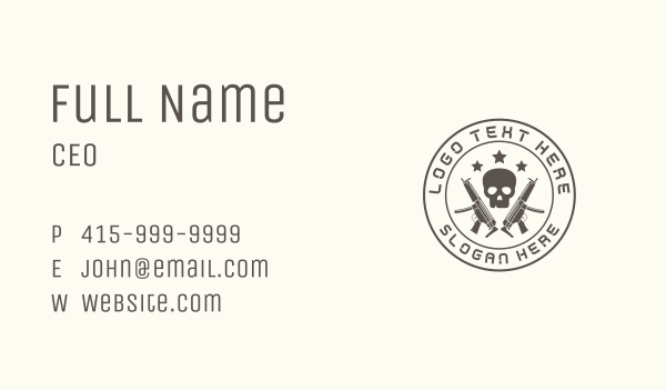 Rifle Gun Military Business Card Design Image Preview