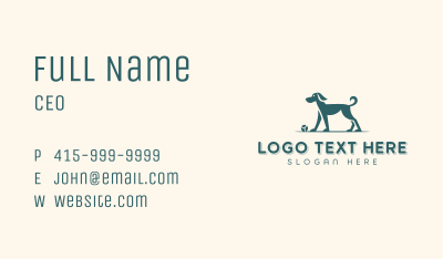 Dog Training Veterinary Business Card Image Preview