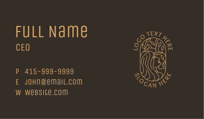 Golden Wellness Lady Business Card Image Preview