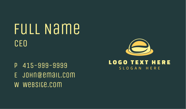 Yellow Letter E Cloche Business Card Design Image Preview