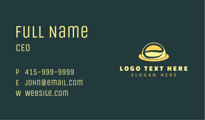 Yellow Letter E Cloche Business Card Image Preview