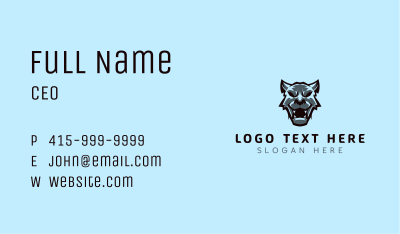 Panther Gaming Mascot Business Card Image Preview