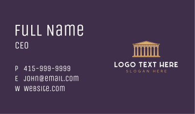 Greek Columns Structure Business Card Image Preview