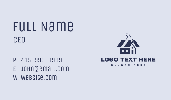Hammer Nail House Business Card Design Image Preview