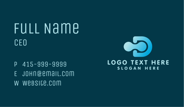 Letter D Blue Company Business Card Design Image Preview