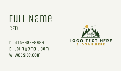 Camping Van Tent Business Card Image Preview