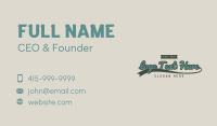 Retro Varsity Wordmark Business Card Image Preview