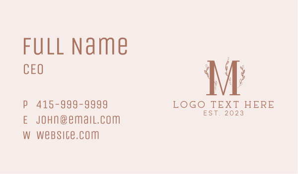 Fashion Cosmetics Letter M Business Card Design Image Preview