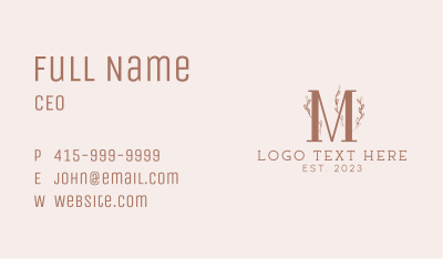 Fashion Cosmetics Letter M Business Card Image Preview