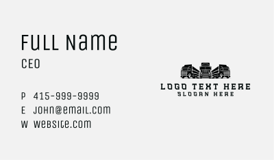Trucking Delivery Logistics  Business Card Image Preview