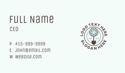 Flower Shovel Gardening Business Card Image Preview