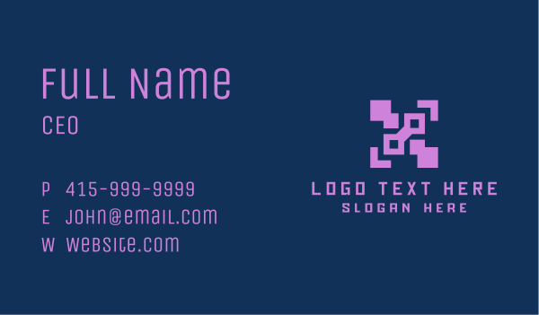 Digital Circuit Tech Business Card Design Image Preview