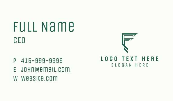 Modern Business Letter F Business Card Design Image Preview