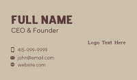 Retro Typewriter Wordmark Business Card Image Preview