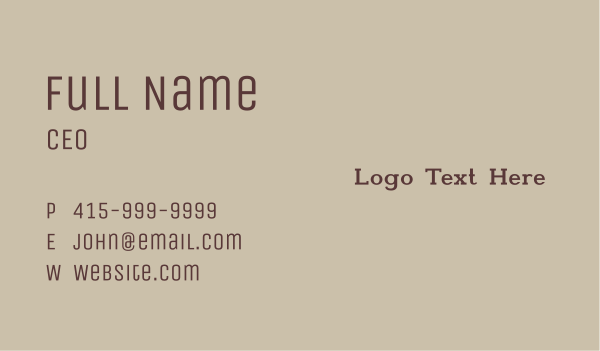 Retro Typewriter Wordmark Business Card Design Image Preview