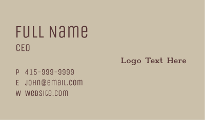 Retro Typewriter Wordmark Business Card Image Preview