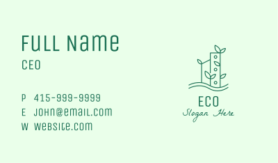 Green Eco Building Business Card Image Preview