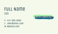 Pop Art Workshop Wordmark Business Card Image Preview