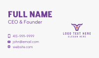 Minimalist Bull Letter V Business Card Image Preview