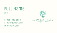 Eco Leaves Woman Face Business Card Image Preview