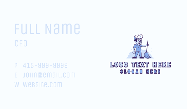 Cleaning Custodian Janitor Business Card Design Image Preview