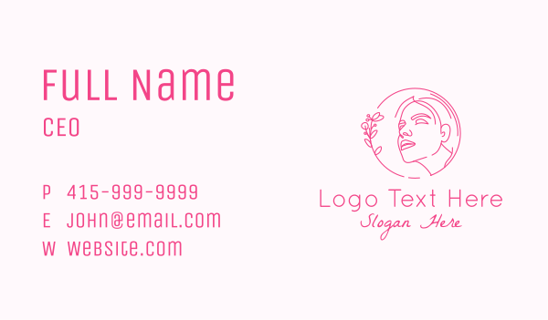 Beautiful Woman Cosmetics Business Card Design Image Preview