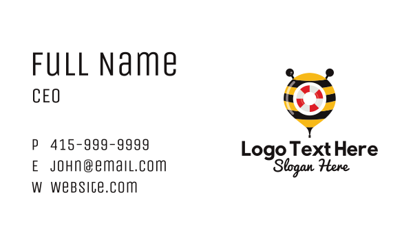 Bee Rescue Location Pin Business Card Design Image Preview