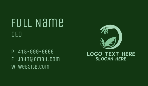 Leaf Gardening Hand  Business Card Design Image Preview