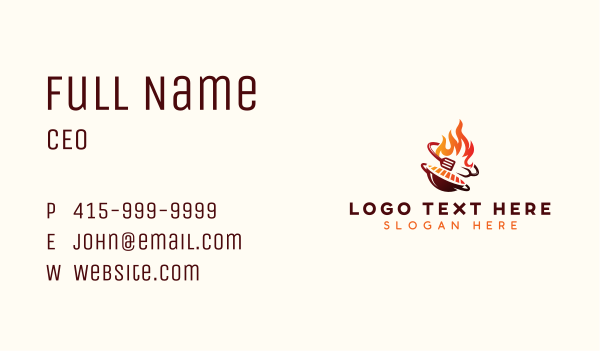 Roast Grill Flame  Business Card Design Image Preview