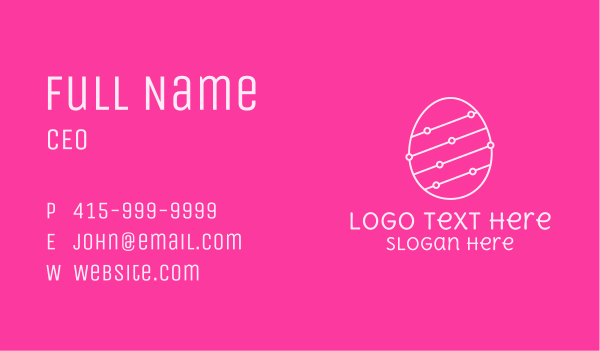 Pink Egg Tech Network Business Card Design Image Preview