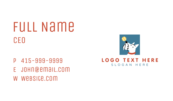 Terrier Dog Toy Business Card Design Image Preview
