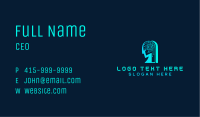 Head Microchip Circuit  Business Card Image Preview