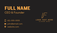 Finance Company Letter F Business Card Design