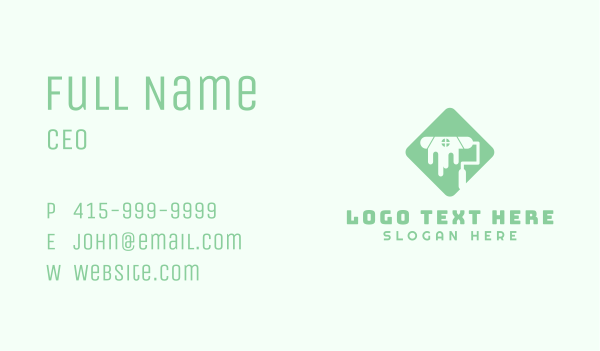 Green House Paint Roller Business Card Design Image Preview