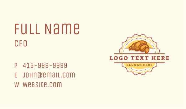 Croissant Bread Bakery Business Card Design Image Preview