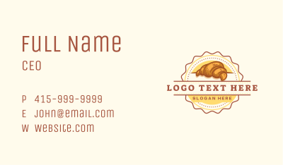 Croissant Bread Bakery Business Card Image Preview