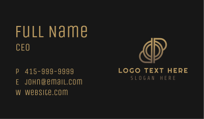 Gold Crypto Monogram DOP Business Card Image Preview