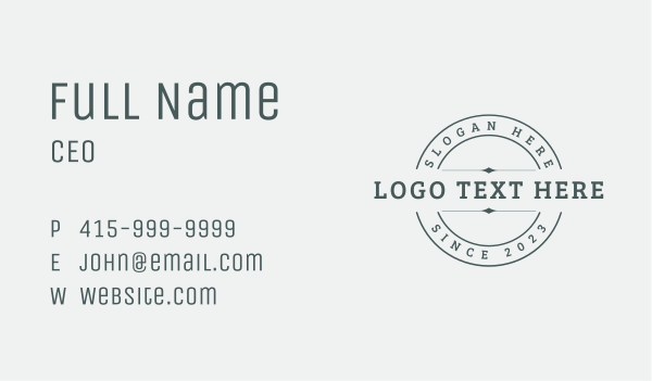 Generic Firm Circle Business Card Design Image Preview