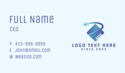 Airplane Travel Tourism Business Card Image Preview
