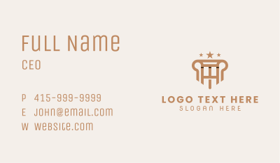 Brown Pillar Notary Business Card Image Preview